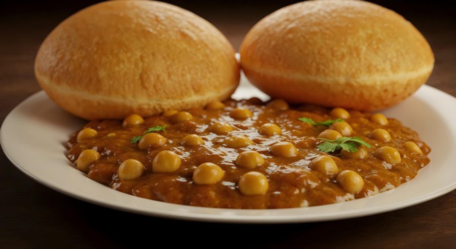 Chole bhature combo at BotCafe